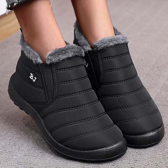 Plush-lined snow boots for women