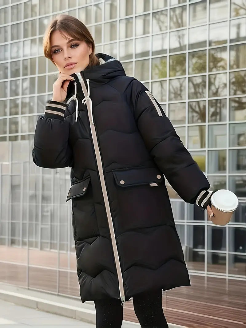 Hooded Zipper Coat for Women