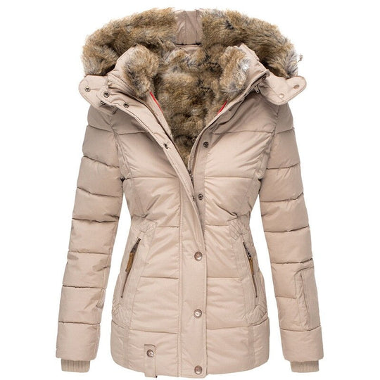 Women's Fur Collar Zipper Coat