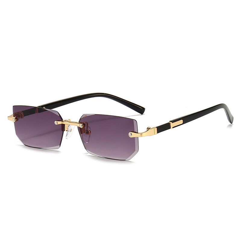 Vintage Square Rimless Sunglasses