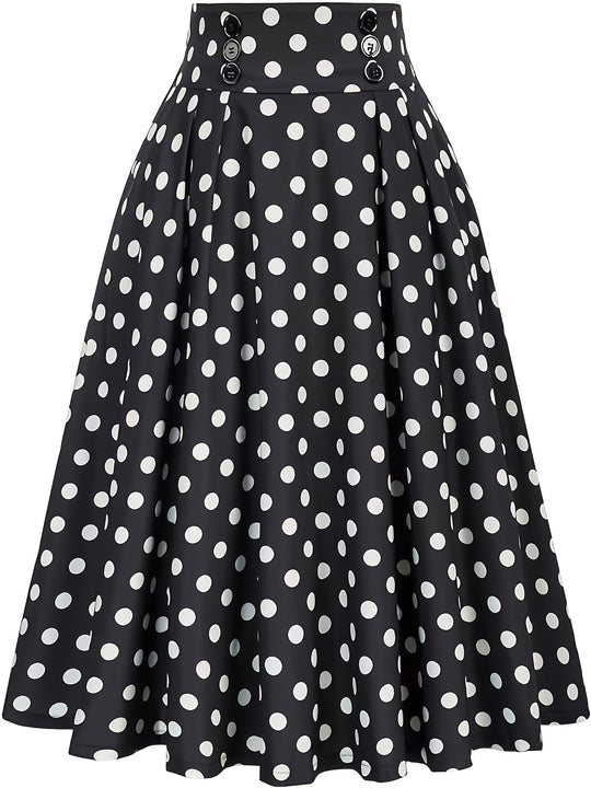 Elegant polka dot skirt for women