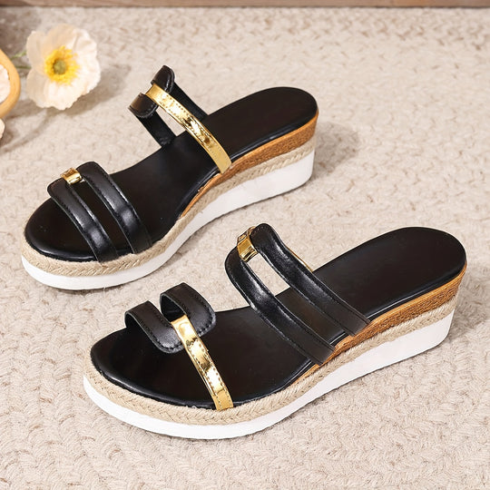 summer wedge slides for women