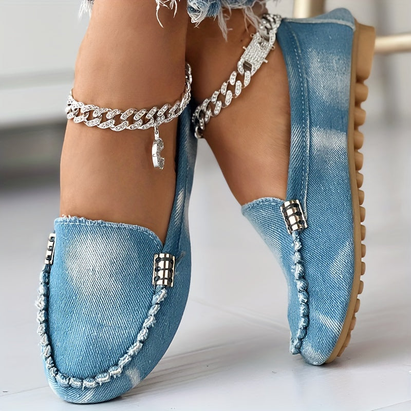 Damen Casual Denim Loafers