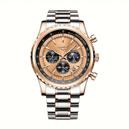 luxury quartz chronograph sports watch