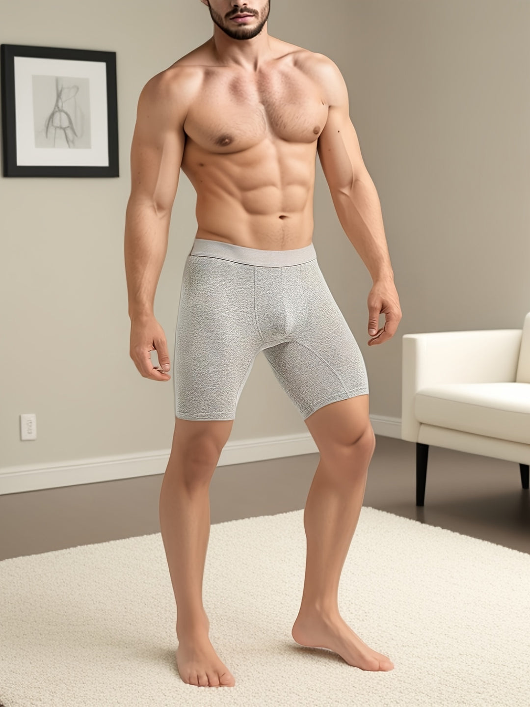 Men's Fashion Cotton Sports Boxer Shorts (5-Pack)