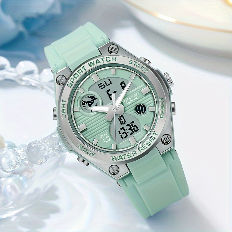 Luminous electronic sports watch for women