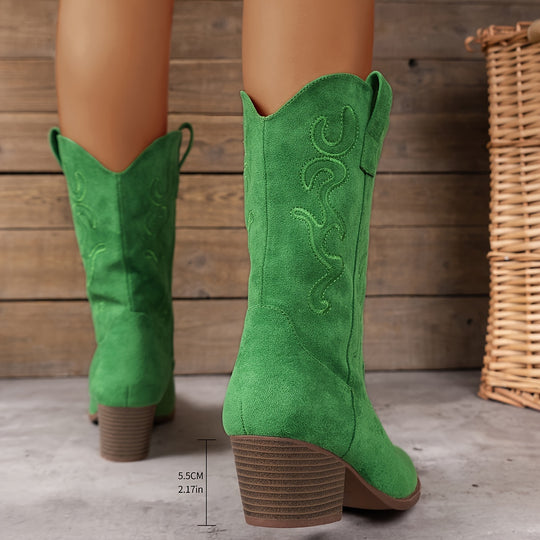 Embroidered Western Boots for Women