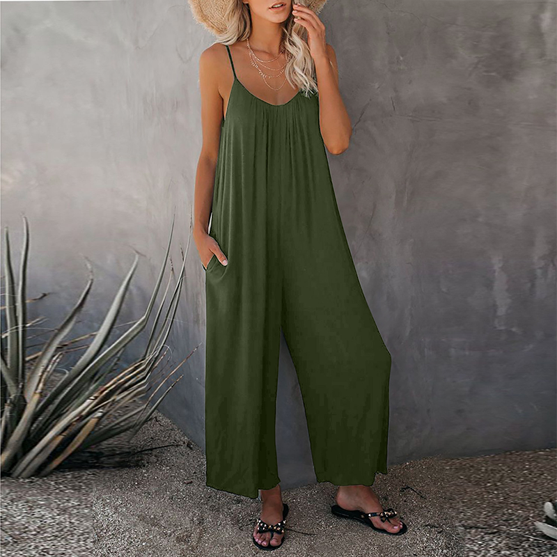 Spring Breeze Damen-Overall mit weitem Bein