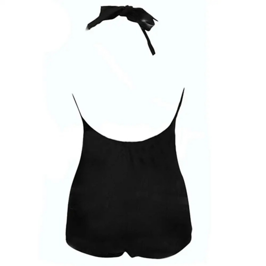 Black breathable women's swimsuit