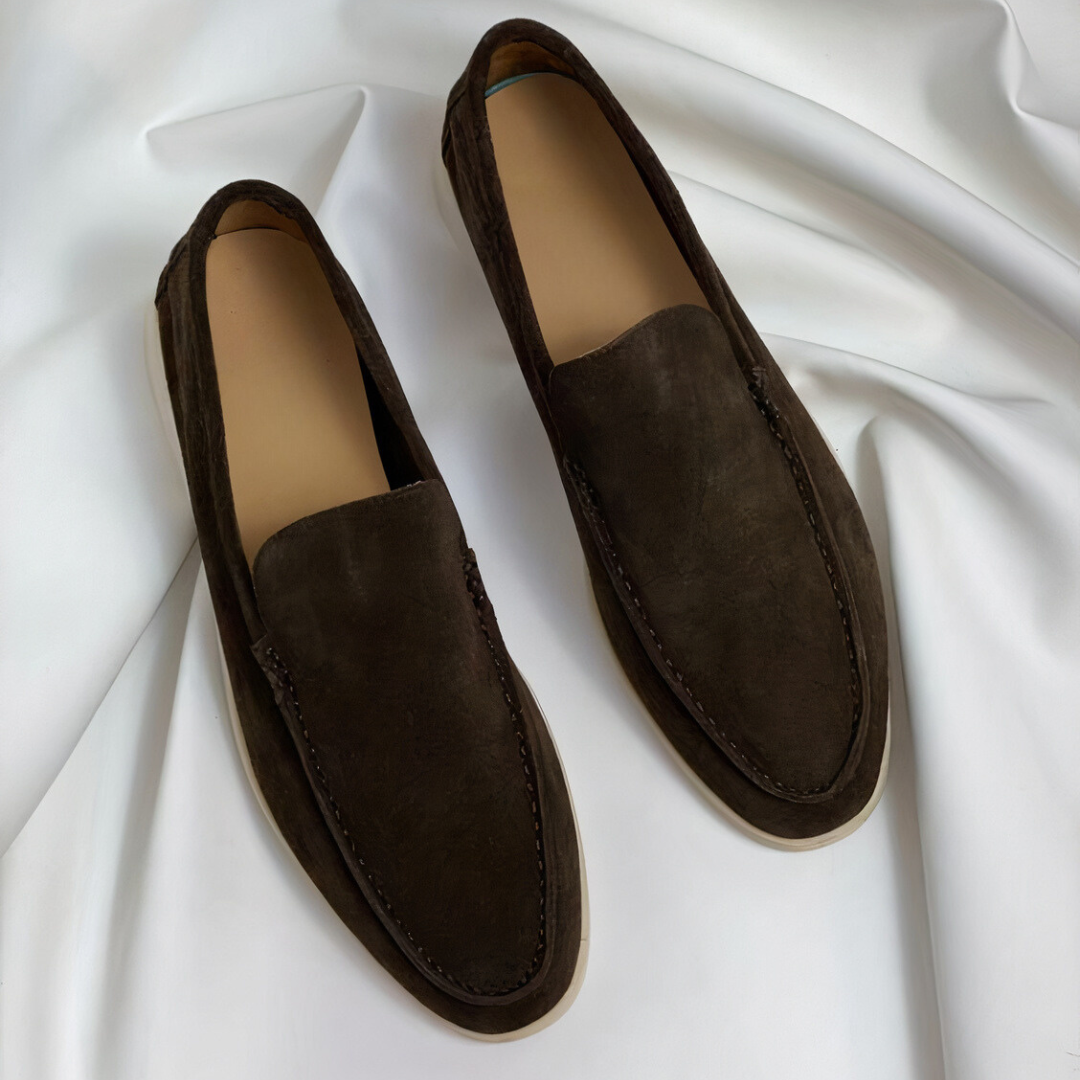 Vintage Herren Leder Loafers