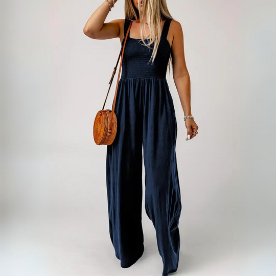 High Waist Jumpsuit with Pockets for Women