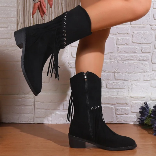 Retro Fringe Cowboy Boots for Women