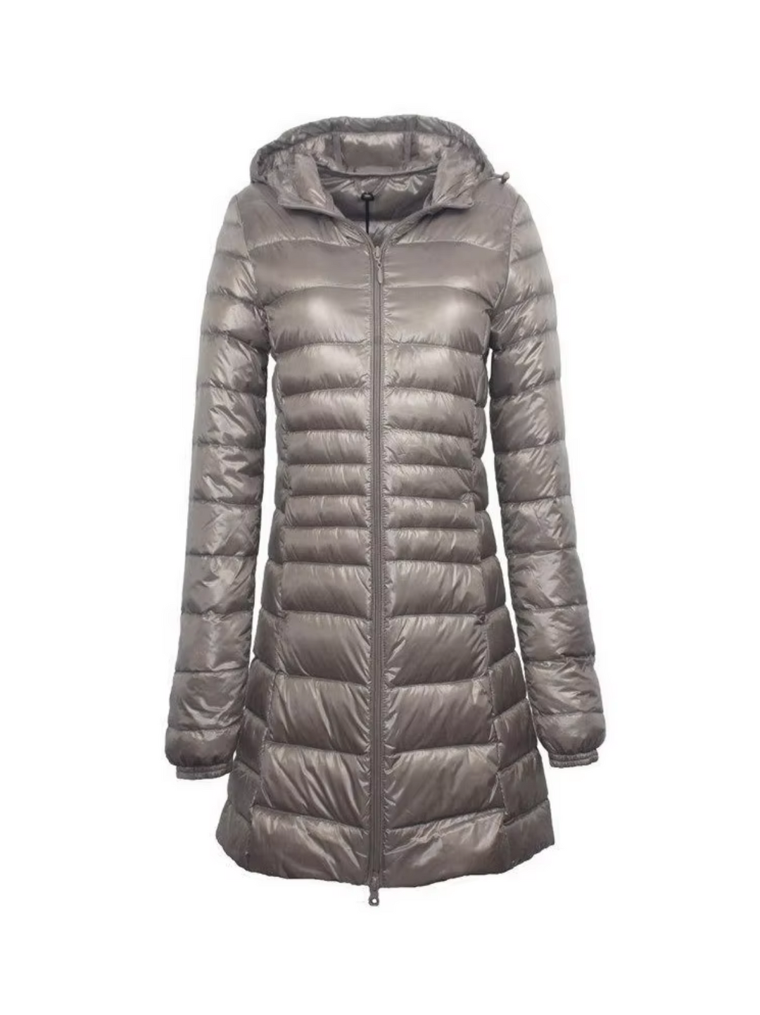 Long quilted jacket for women