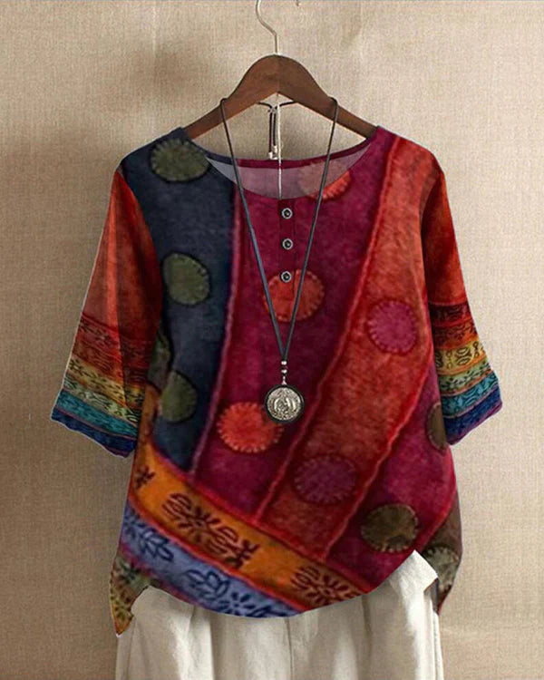 Boho long sleeve blouse for women