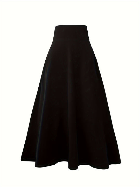 Elegant maxi skirts with a fixed tie belt