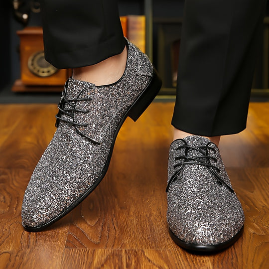 Men's Sequin Formal Sneakers