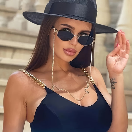 Fashionable retro sunglasses in polygon shape