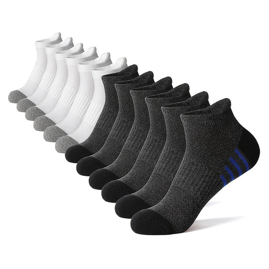 Casual Striped Sports Socks for Men (12 Pairs)