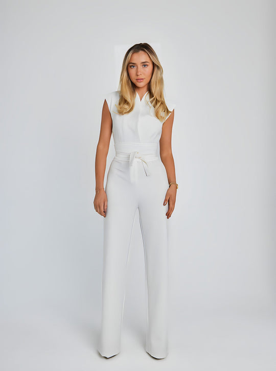 Formaler Jumpsuit mit Gürtel für Frauen