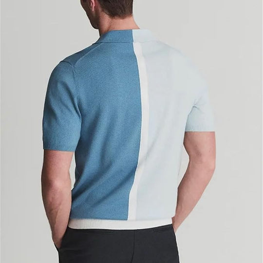 Zweifarbiges Poloshirt für Männer