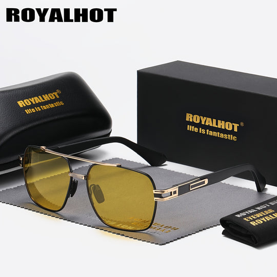 Retro Polarized Metal Driver Sunglasses