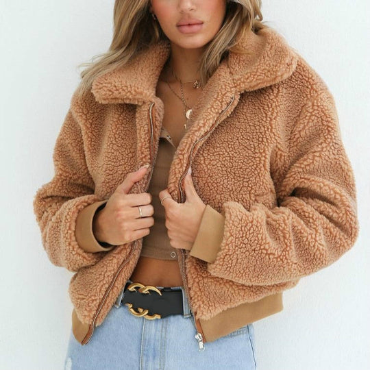 Cropped Sherpa Jacket for Women