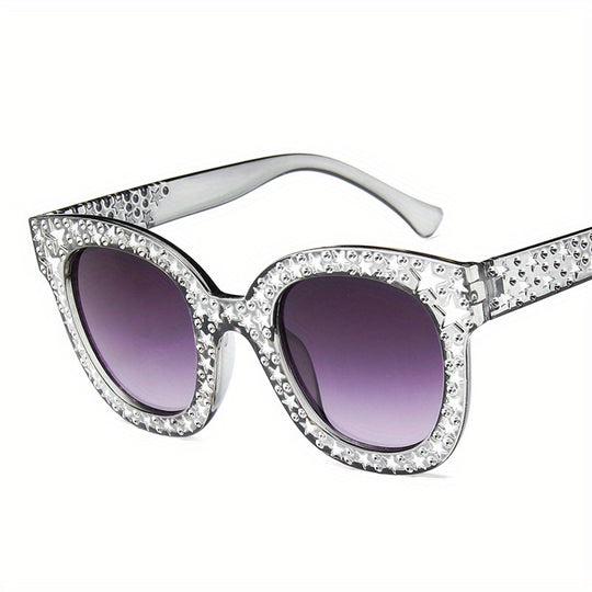 Damen Cat Eye Luxury Star Sonnenbrille