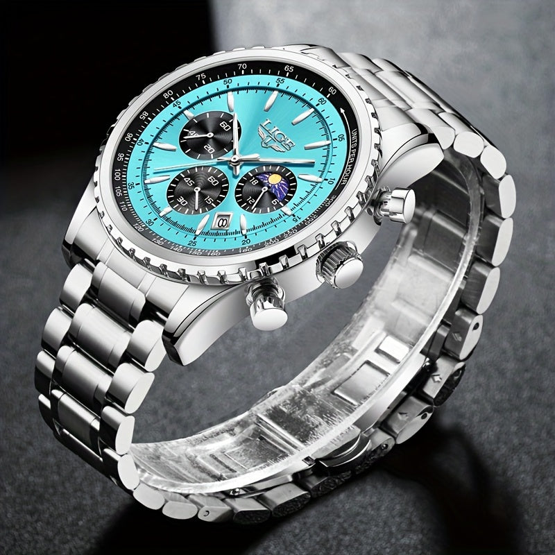 luxury quartz chronograph sports watch