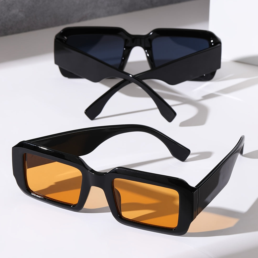 2 Stück Retro Square Anti-Glare-Sonnenbrille