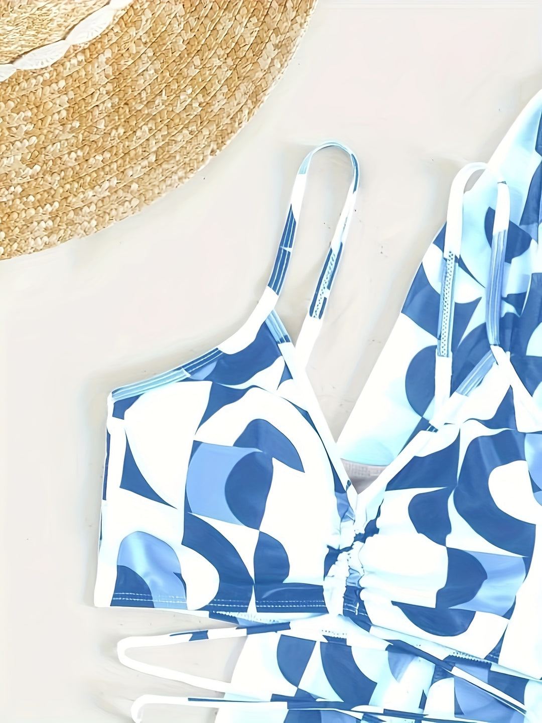 Waves Gemustertes 3-teiliges Bikini-Set