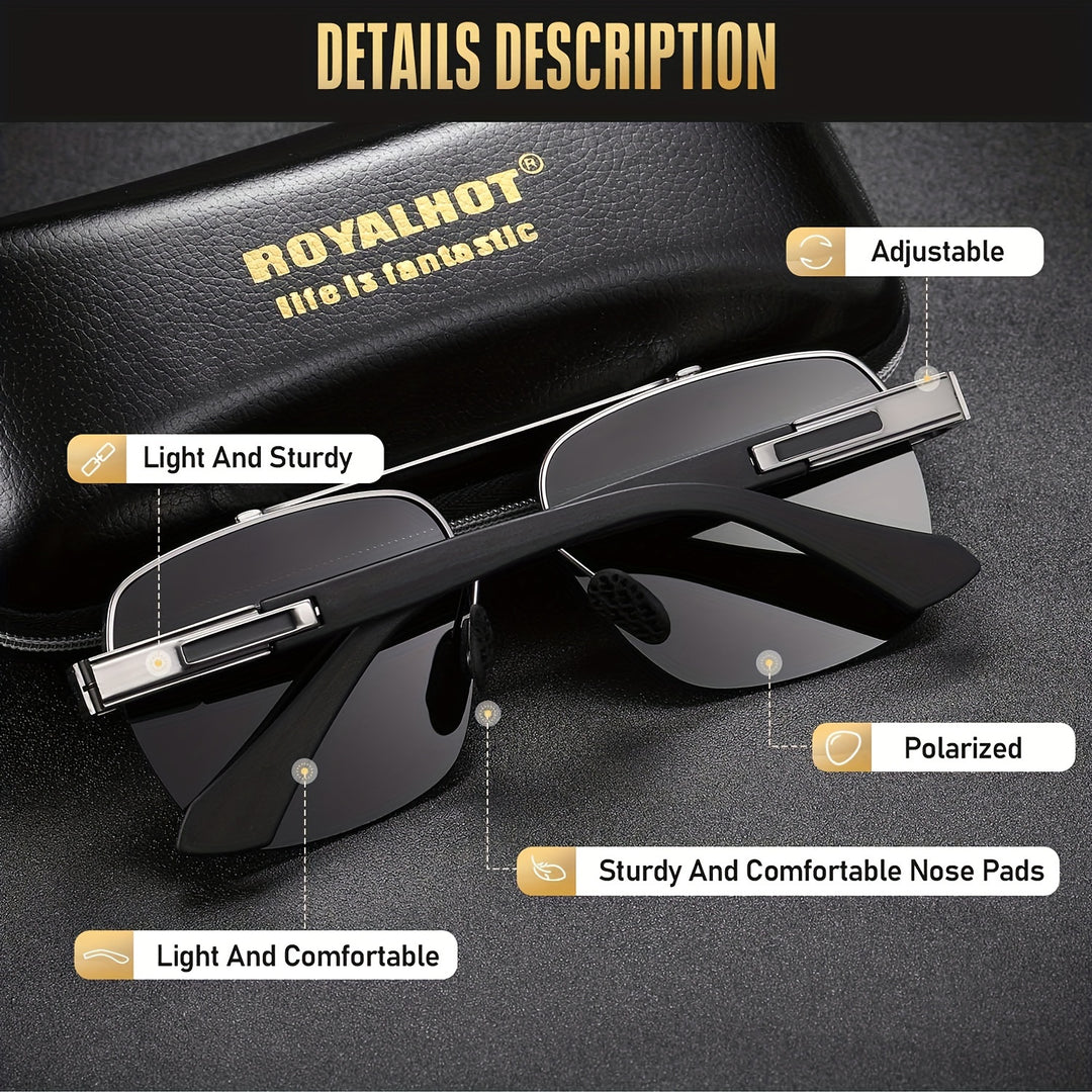 Retro Polarized Metal Driver Sunglasses