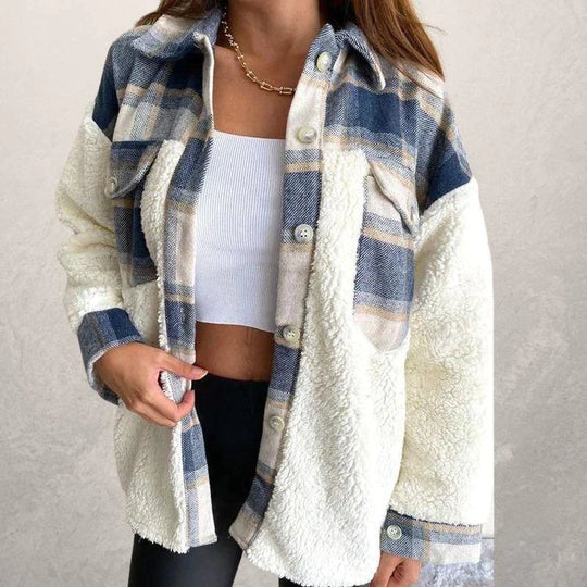 Oversize-Flanelljacke für Frauen