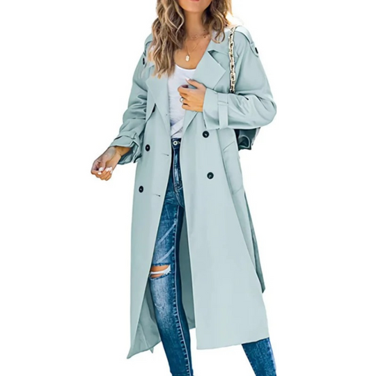 Lässiger einfarbiger Trenchcoat