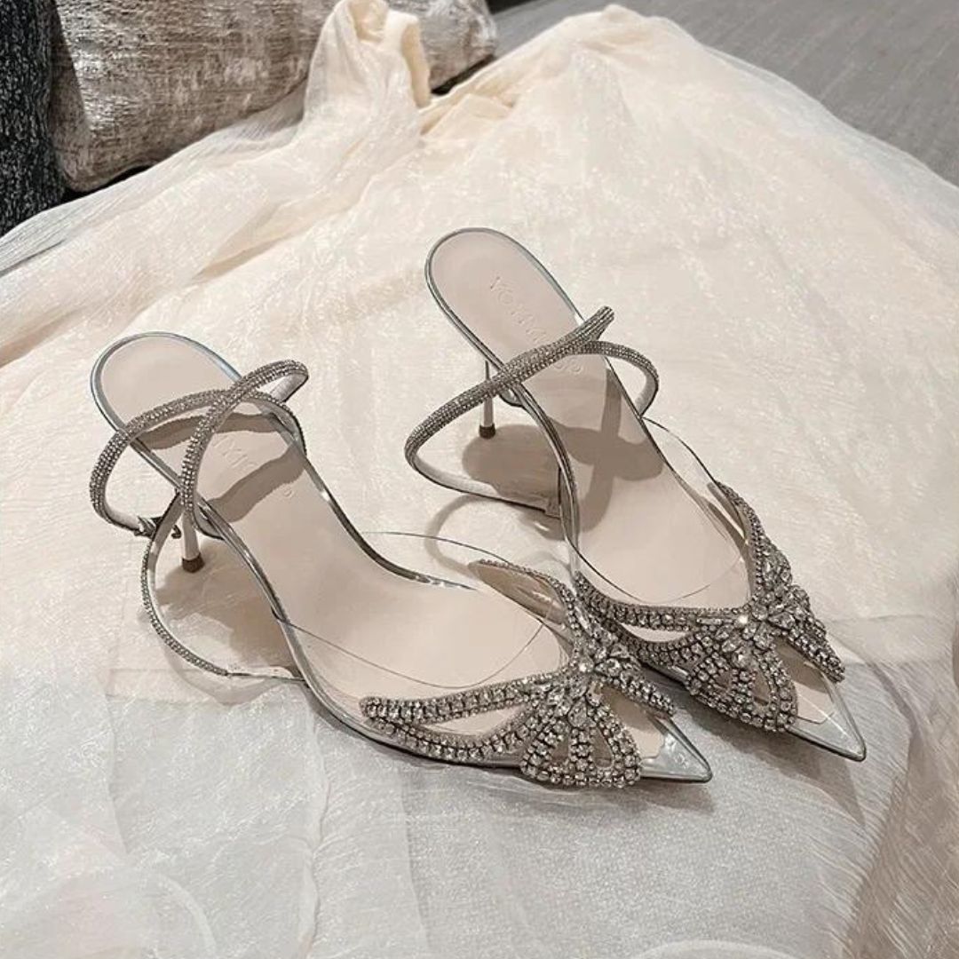 Crystal Embellished Heels for Women