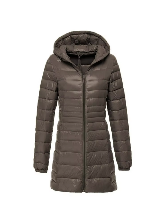 Long quilted jacket for women