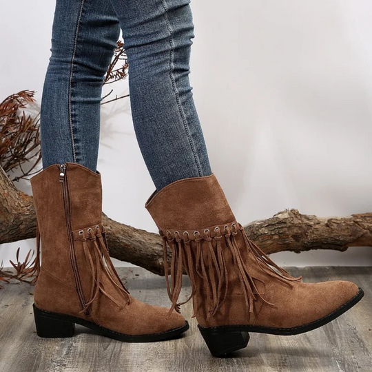 Retro Fringe Cowboy Boots for Women