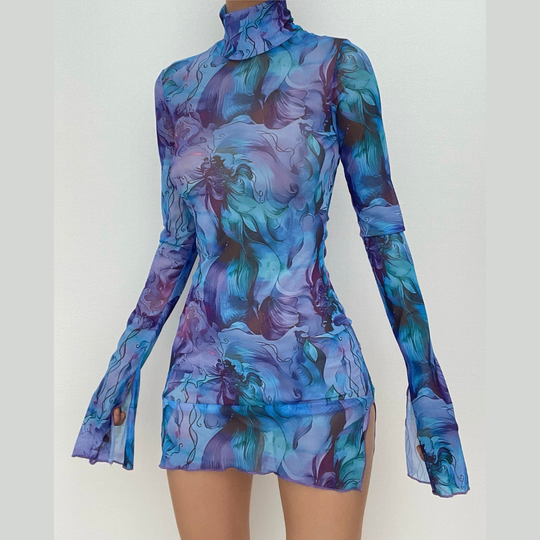 Printed Bodycon Mini Dress for Women