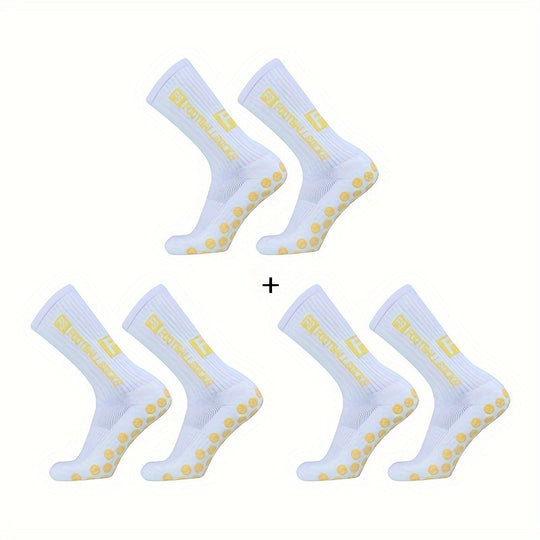 Breathable Football Grip Socks (3 Pairs)