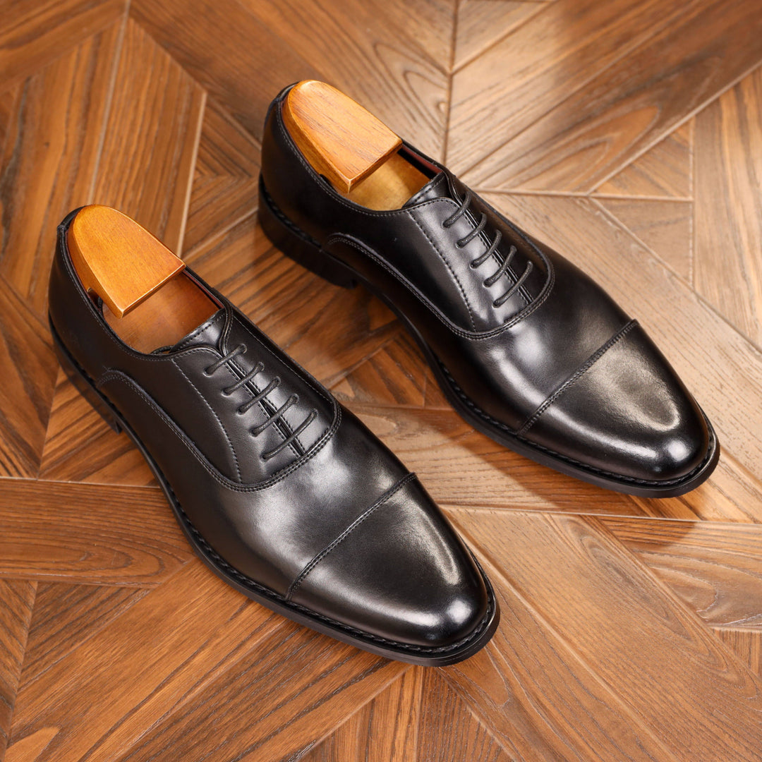 Men's Leather Cap Toe Oxford Shoes