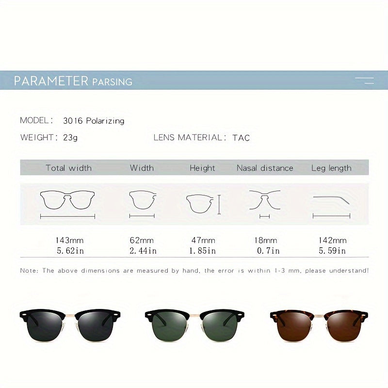 Trendy polarized retro sunglasses