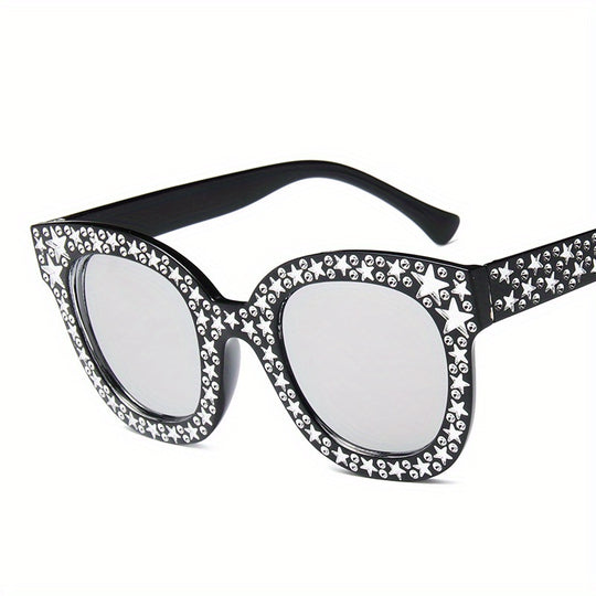 Damen Cat Eye Luxury Star Sonnenbrille