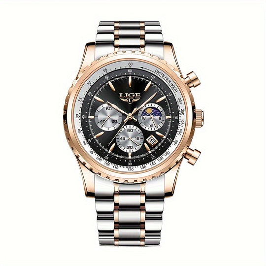 luxury quartz chronograph sports watch