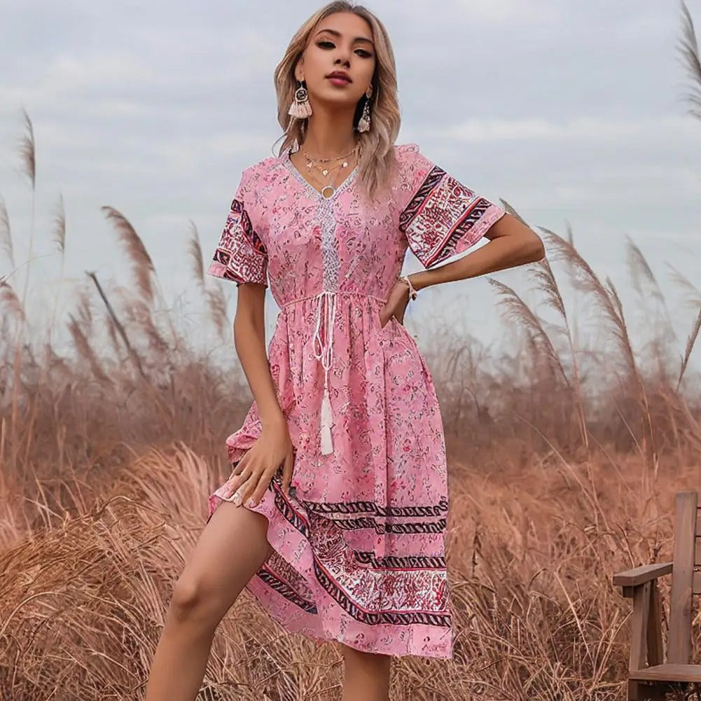 knee-length boho dresses