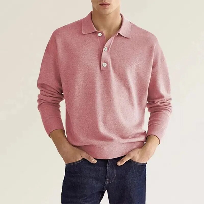 Long-sleeved polo in regular fit