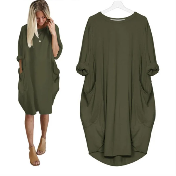 women's casual dress with pocket