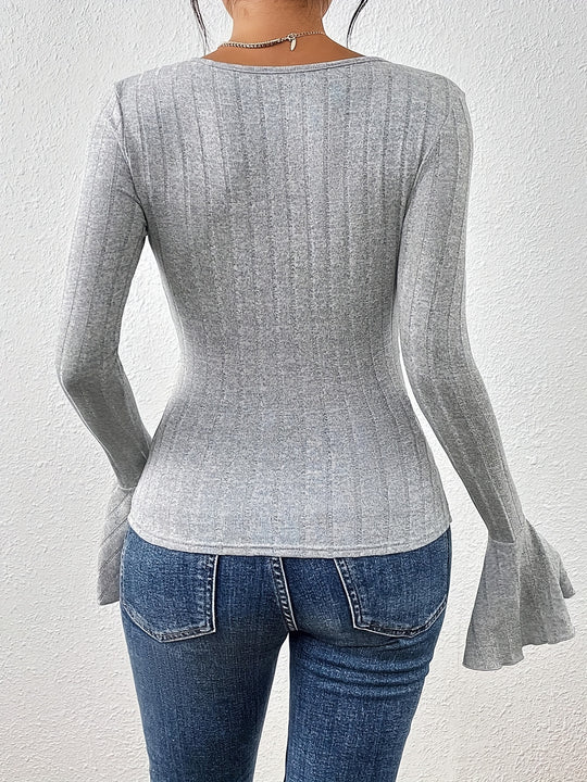 Slim top with wide sleeves