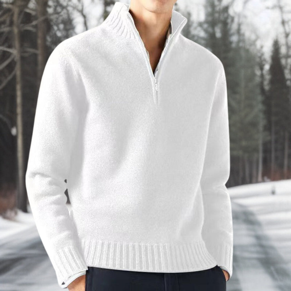 Warmer Basic-Strickpullover für Männer