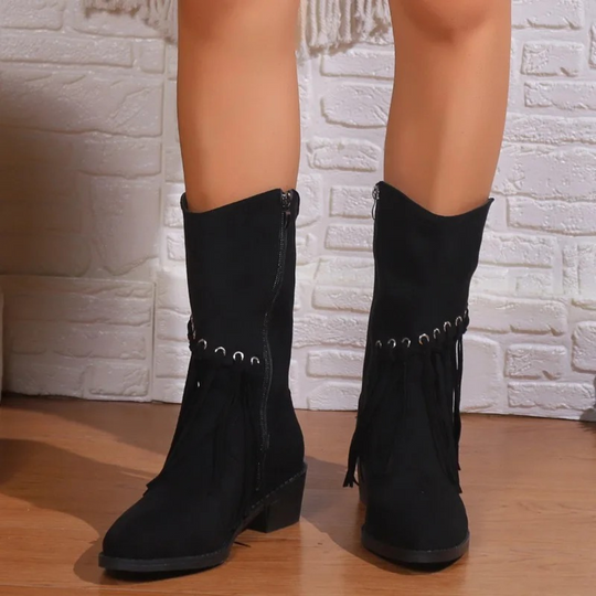 Retro Fringe Cowboy Boots for Women