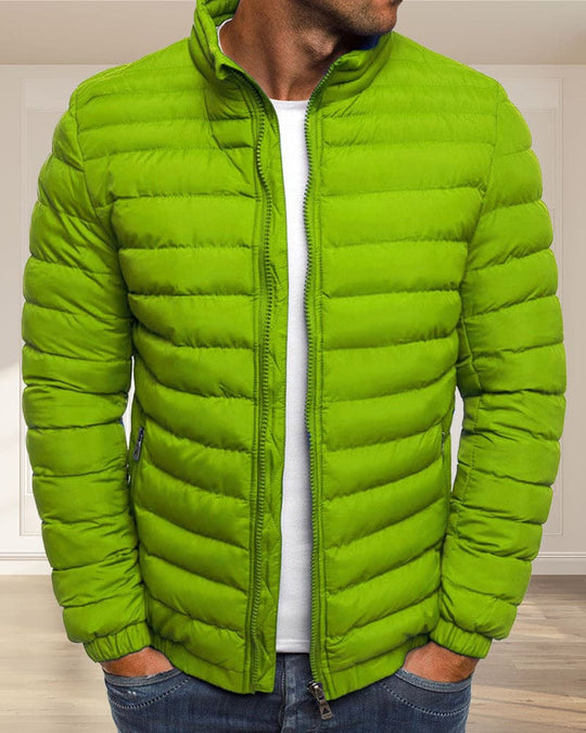 Solid-colored jacket with zipper