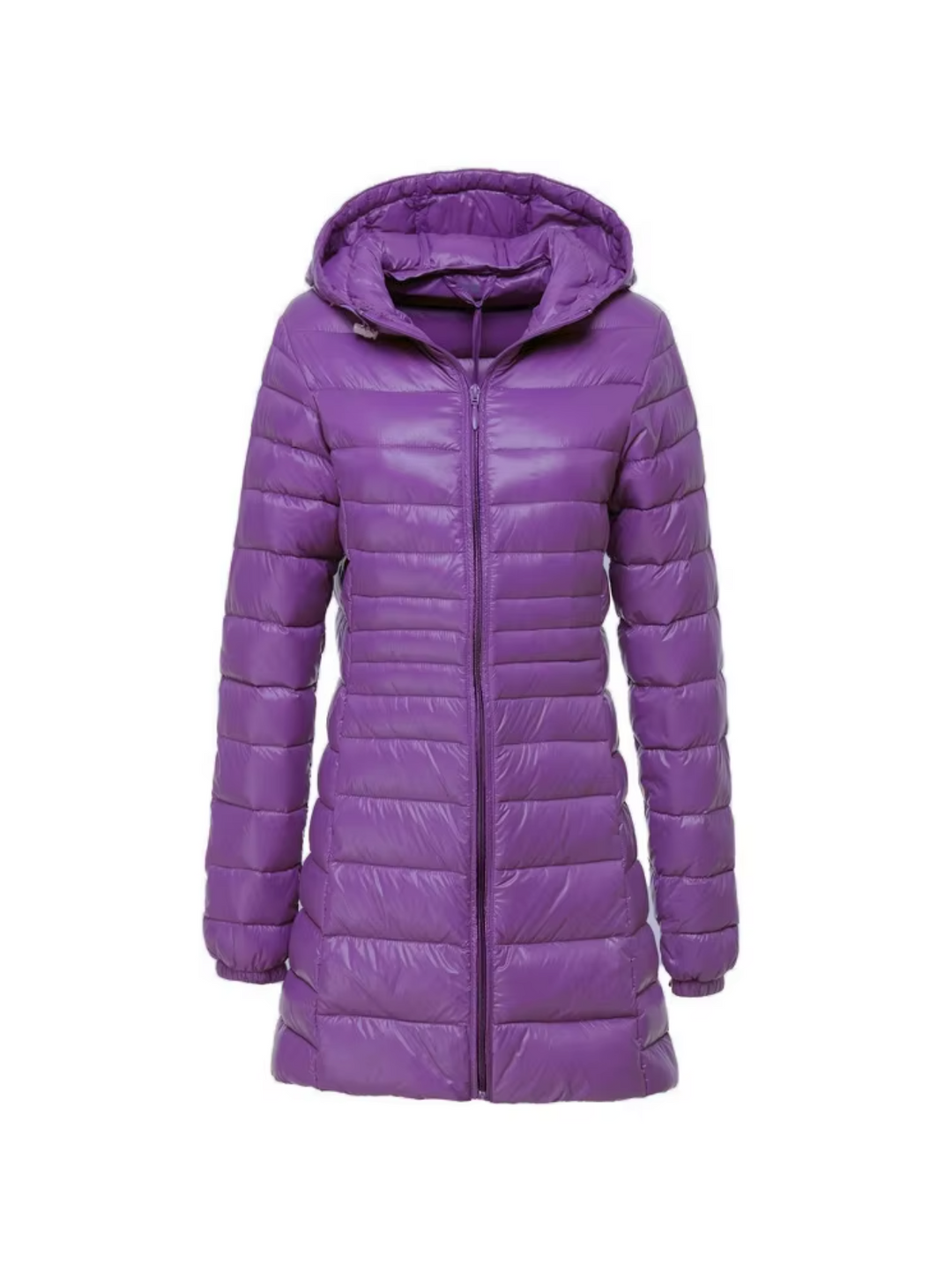 Long quilted jacket for women